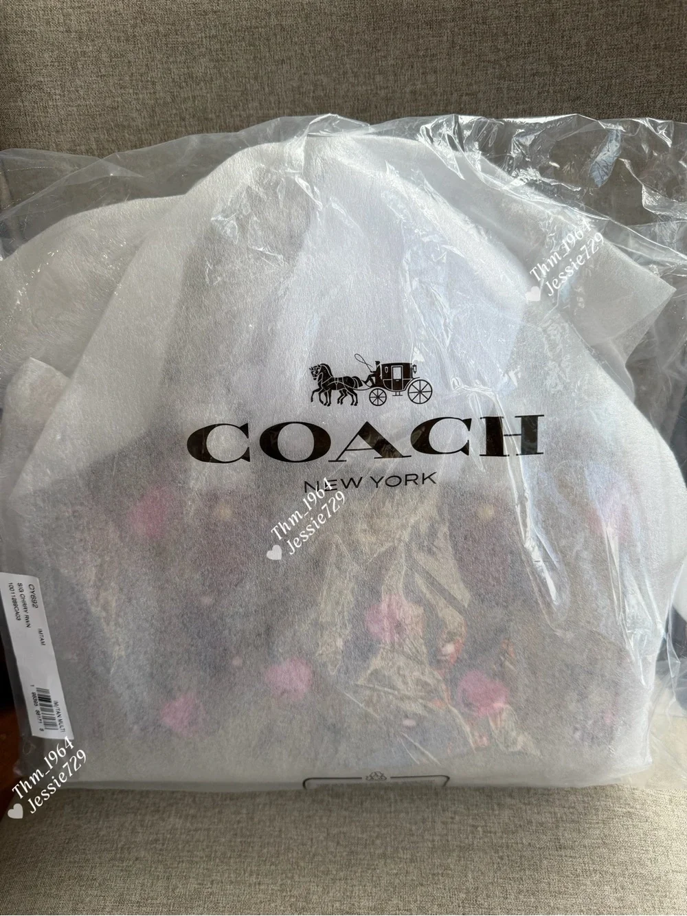 NWT！COACH ROWAN SATCHEL BAG IN SIGNATURE CANVAS WITH CHERRY PRINT（COACH CY692）